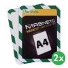 Samolepící kapsa A4 (2ks), nepermanentní, zeleno-bílá