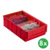 plastovy regalovy box shelfbox typ d 183 x 300 x 81 mm 8 ks cerveny 115252