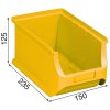 plastove boxy plus 3 150 x 235 x 125 mm zlute 24 ks 115171