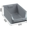 plastove boxy plus 5 310 x 500 x 200 mm sede 6 ks 112344