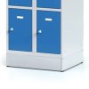 satni skrinka s uloznymi boxy na soklu 8 boxu 1920 x 600 x 500 mm otocny zamek tmave sede dvere 125946