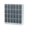 satni skrinka s uloznymi boxy na soklu 12 boxu 1920 x 900 x 500 mm cylindricky zamek modre dvere 125031