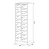 satni skrinka s uloznymi boxy na soklu 20 boxu 1920 x 600 x 500 mm otocny zamek oranzove dvere 126171