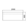 Kancelářský psací stůl ASSIST, 2000 x 800 mm, světlý dub