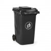 Plastová popelnice na tříděný odpad 240 litrů, tmavě šedá
