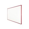Bílá magnetická popisovací tabule s keramickým povrchem boardOK, 1800 x 1200 mm, červený rám