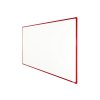 Bílá magnetická popisovací tabule s keramickým povrchem boardOK, 2000 x 1200 mm, červený rám
