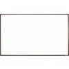 Bílá magnetická popisovací tabule s keramickým povrchem boardOK, 2000 x 1200 mm, hnědý rám