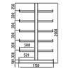 konzolovy regal oboustranny 200 kg 2000 x 6750 x 1150 mm 39278