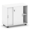 kancelarska zasouvaci skrinka na koleckach mirelli 800 x 420 x 750 mm bila 20291