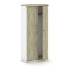 Šatní skříň s výsuvem MIRELLI, 800 x 400 x 1800 mm, bílá/dub sonoma