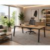 jednaci kancelarsky stul primo basic 160x80 cm cerna podnoz orech 149468