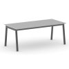 Jednací kancelářský stůl PRIMO BASIC, 200x90 cm, černá podnož, šedá