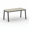 Jednací kancelářský stůl PRIMO BASIC, 160x80 cm, černá podnož, dub přírodní