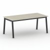 Jednací kancelářský stůl PRIMO BASIC, 180x90 cm, černá podnož, dub přírodní