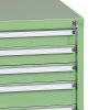Pojízdný dílenský vozík na nářadí k pracovním stolům do dílny GL, 5 zásuvek, 565 x 580 x 670 mm