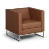 kozene kreslo cube hneda 4269