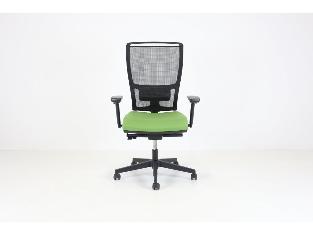 Židle kancelářská, NS, zelená/černá, područky