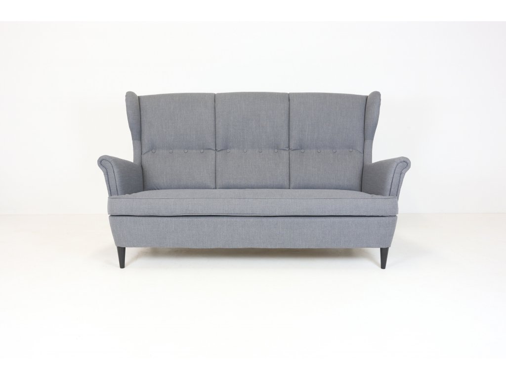 Sofa, Ikea, v110x180x95, šedá, ušák, trojsedák