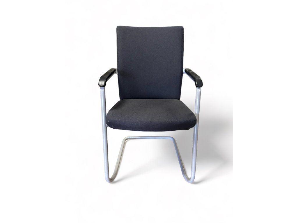 Židle konferenční, Rohde&Grahl, Xenium, šedá látka, područky