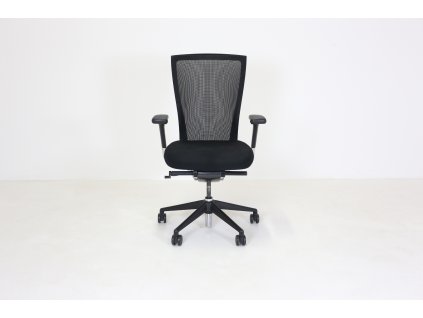 Židle kolečková, Sidiz, sychro.mech., područky, síť záda, černá/černá
