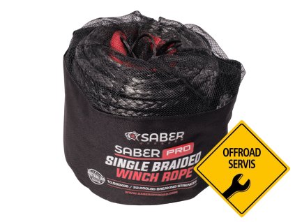 Saber 10K Single Braid Winch Rope Black FSA10137 2000px