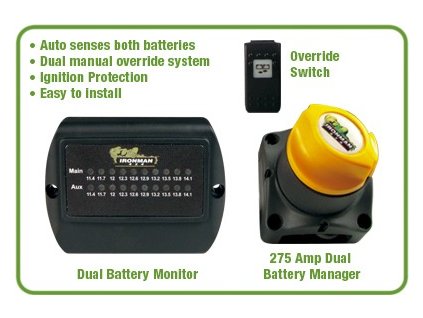 30792 1 ironman4x4 dual battery kit 275 amp motorizovany vratane monitoru a nastav tlacidla