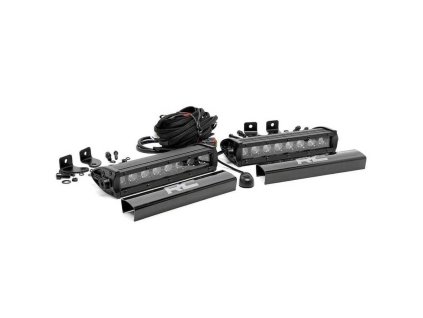 led light bars 8 single row spot rough country black series
