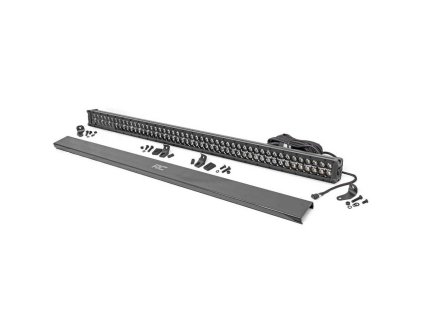 led light bar 50 dual row white drl spot flood rough country black series