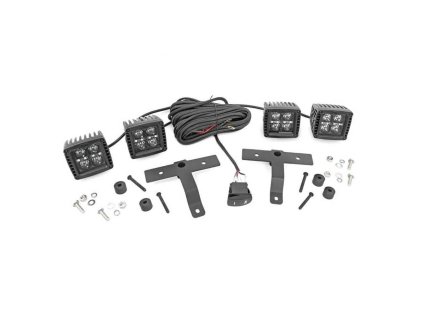 led lights 2 square white drl rough country black series