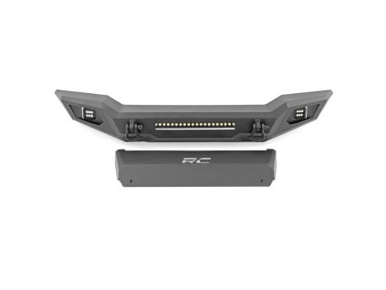 front tubular bumper with skid plate and led lights full rough country