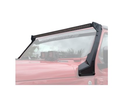 led light bar 50 dual row with windshield light mount bracket go rhino