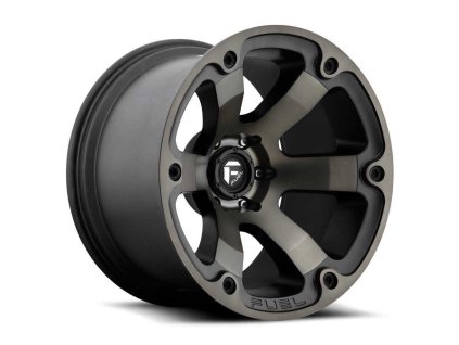 alloy wheel d564 beast matte black double dark tint fuel