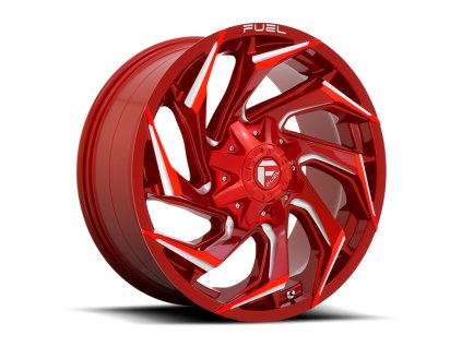 alloy wheel d754 reaction candy red milled fuel