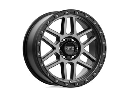 alloy wheel km544 mesa satin black w gray tint kmc
