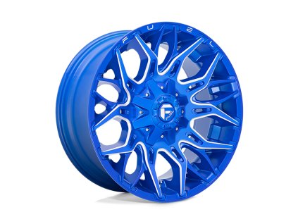 alloy wheel d770 twitch anodized blue milled fuel