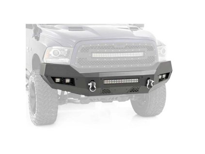 front steel bumper with led lights rough country