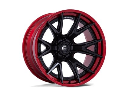 alloy wheel catalyst matte black w candy red lip fuel