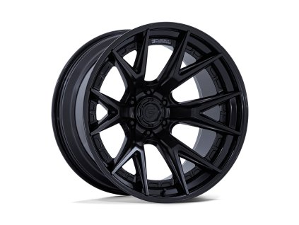 alloy wheel fc402 catalyst matte black w gloss black lip fuel