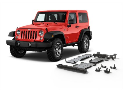 6851 rival duralova ochrana podvozku sada 6ks jeep gladiator 2020 wrangler jl 4 dverovy 2017 2021 2 l benzin 2 1 l diesel 3 6 l benzin