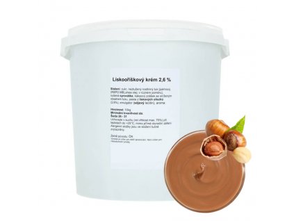 Náplň lískooříšková 2,6%, 10kg