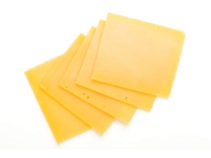 cheese slice isolated white background