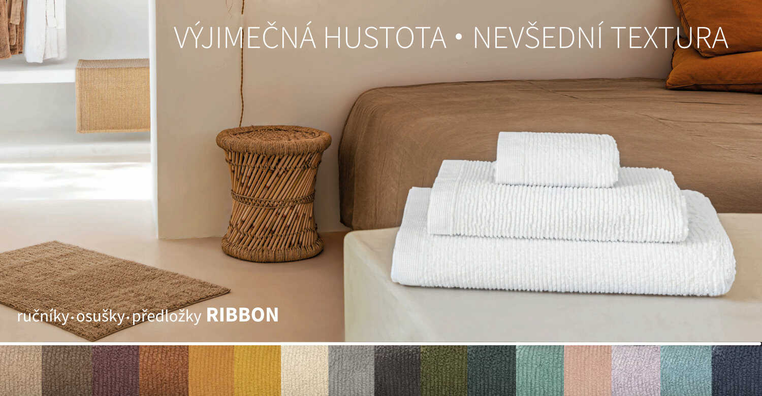 Ručníky, Osušky, Ribbon | Výjimečná hustota, Nevšední textura
