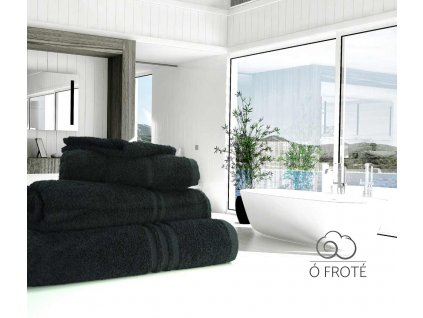 černý froté ručník prémiová kvality