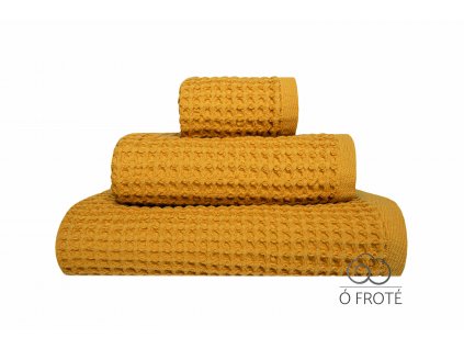 Vaflový ručník Sorema Favo 420 gsm Pale Gold (oranžová)