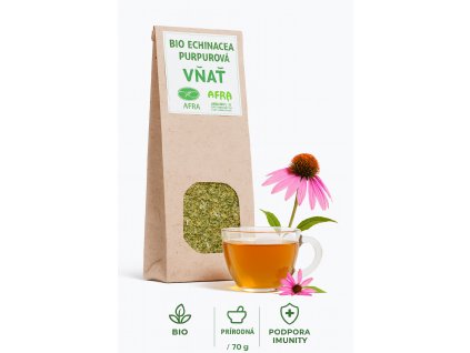 Echinacea purpurová BIO sypaný čaj – sušená vňať 70 g