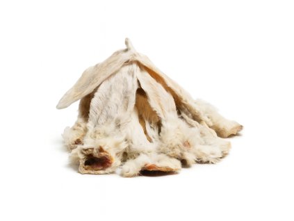 zajacie usi so srstou pre psa