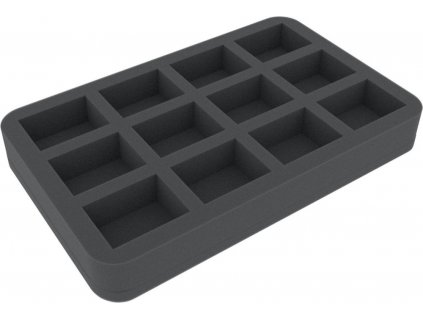 Feldherr Tray 40mm/1.6-inches 12 Large Cutouts Half-size with Base