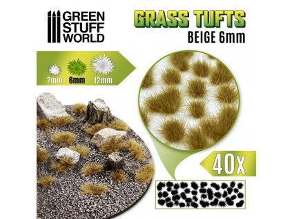 self adhesive scenic basing grass tufts 6mm beige