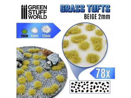 self adhesive scenic basing grass tufts 2mm beige